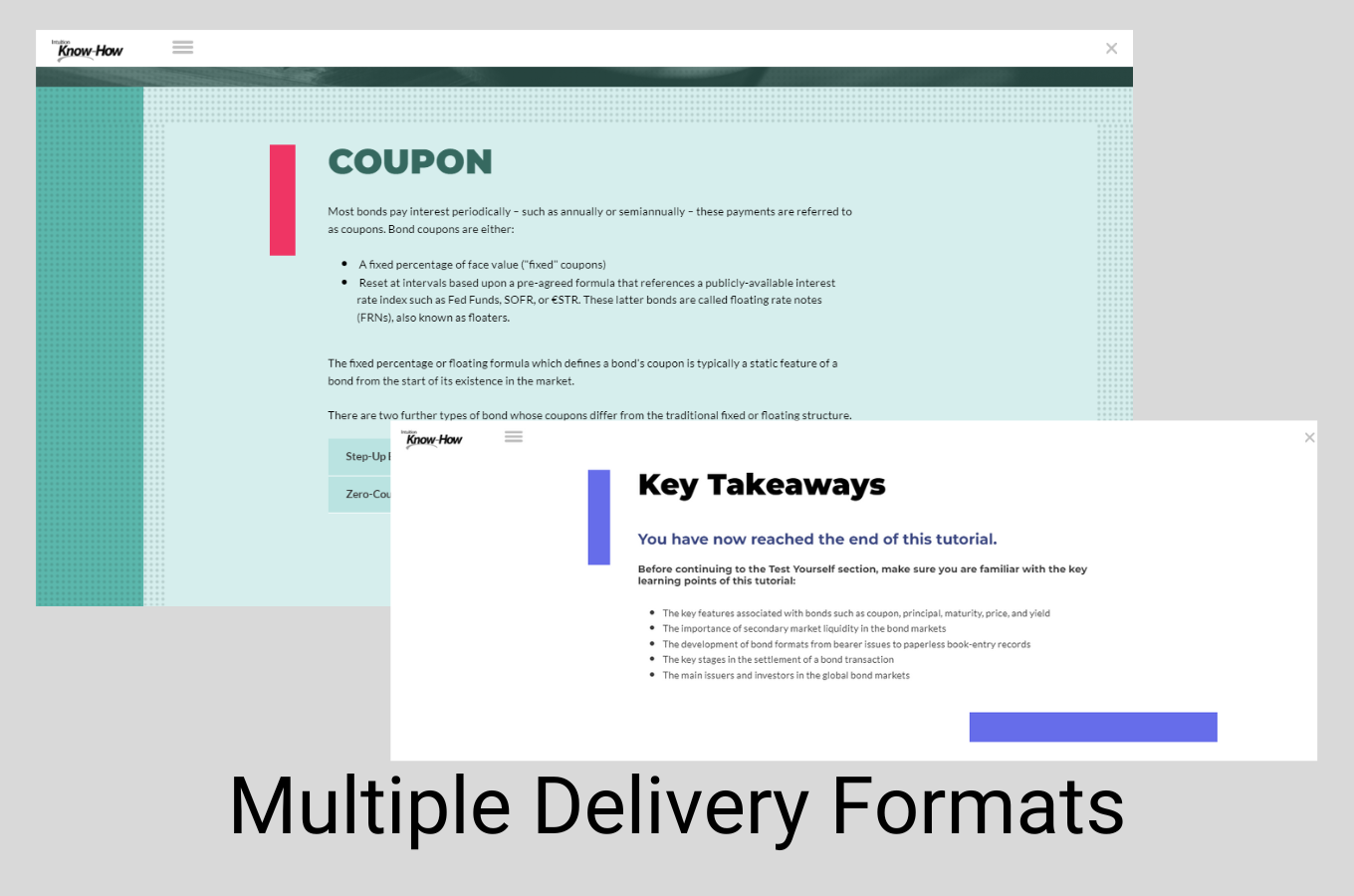 multiple delivery formats